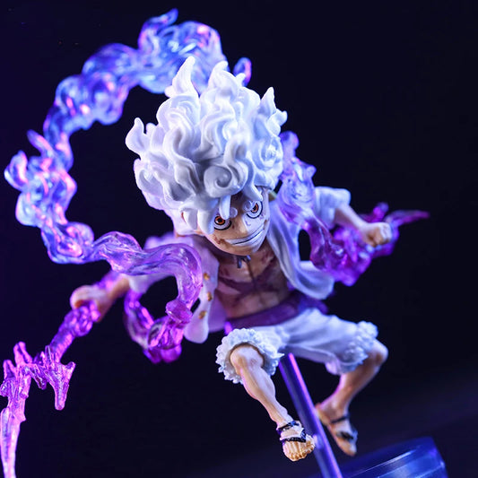 10CM One Piece Luffy Gear 5 Sun God Nika Action Figure