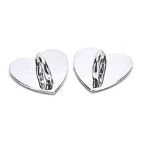 2pcs Heart silver