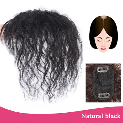 Clip-In Hair Topper with Bangs – Invisible Seamless Crown Coverage