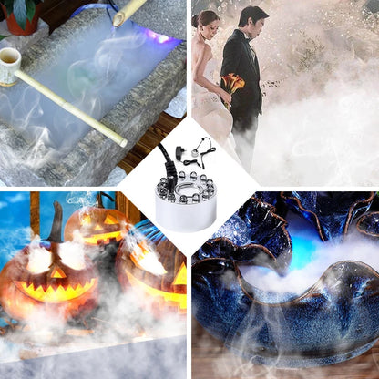 Mini LED Fog Machine Mist Maker with Pond Fogger & AC Adapter
