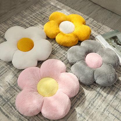 Flower Shaped Plush Cushion – Cute Stuffed Pillow for Bedroom Decor