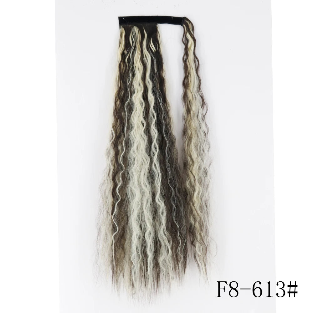 Wrap Around Ponytail Extension Synthetic Straight Hair 22-34 Inch