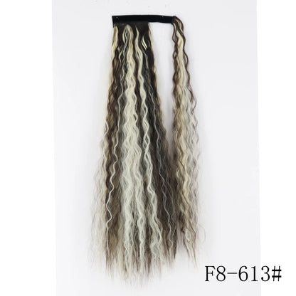 Wrap Around Ponytail Extension Synthetic Straight Hair 22-34 Inch