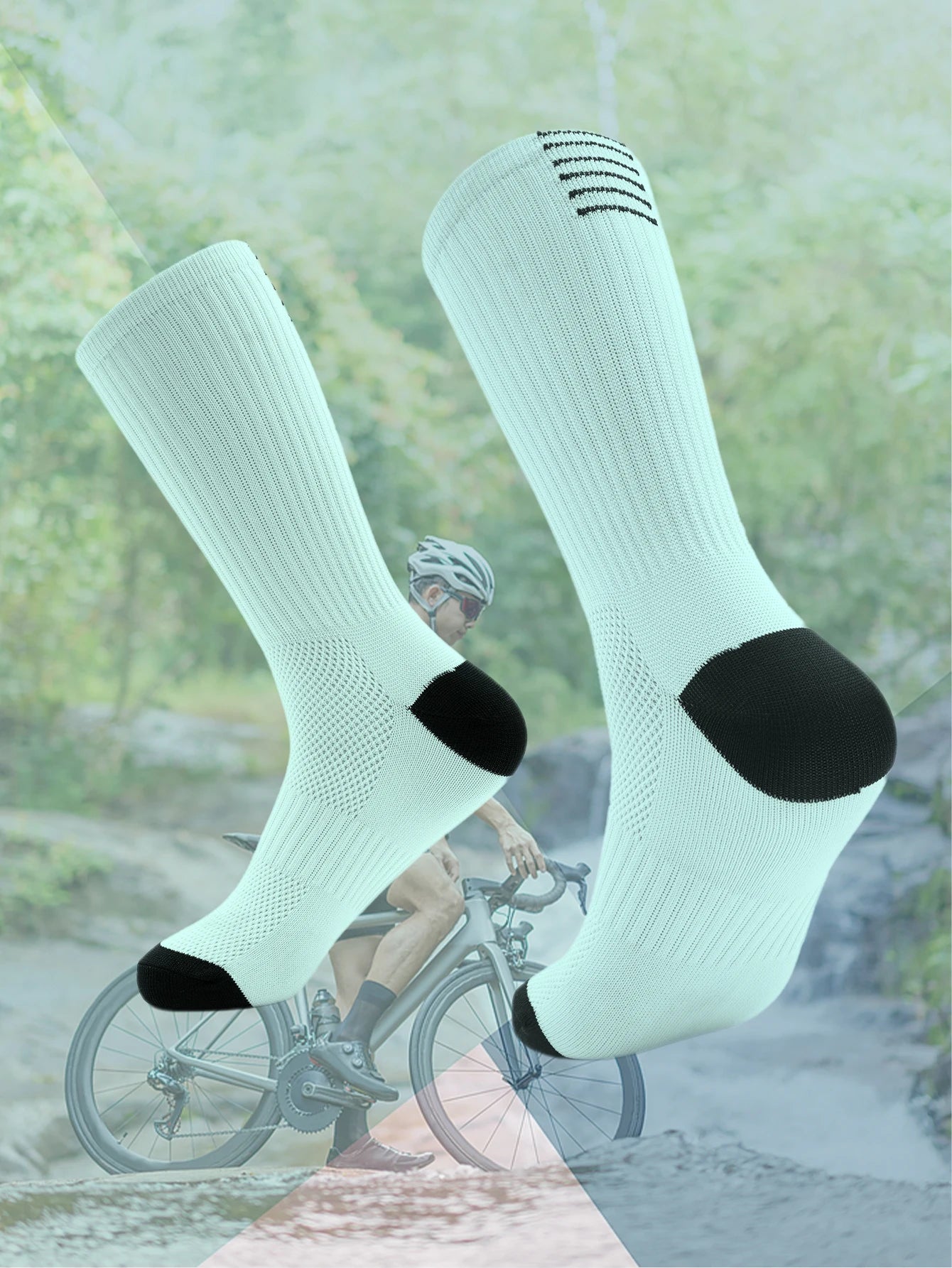 Compression Cycling Socks – Athletic Crew Socks for Men & Women