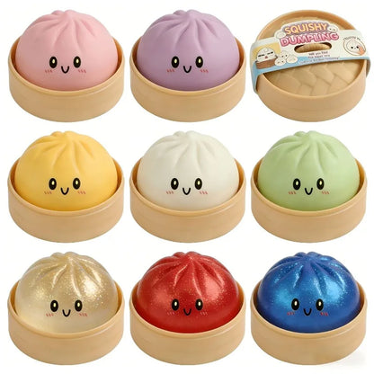 Cute Baozi Squishy Stress Relief Toy – Soft Sensory Squeeze Ball