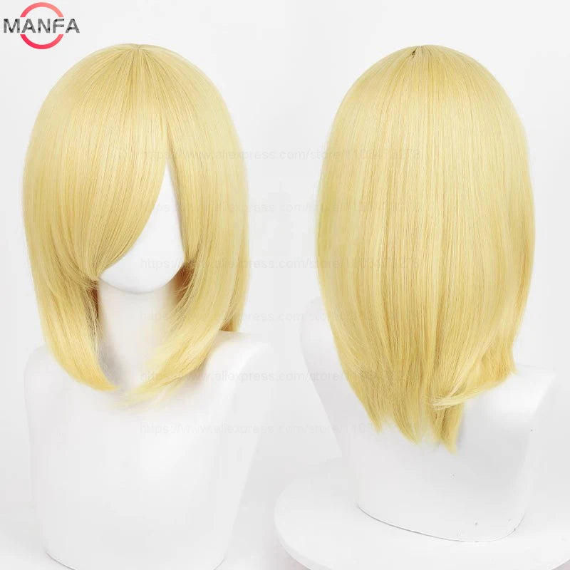 Anime Cosplay Bob Wig with Bangs – 40cm Heat Resistant, 54 Colors