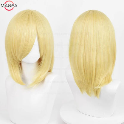 Anime Cosplay Bob Wig with Bangs – 40cm Heat Resistant, 54 Colors