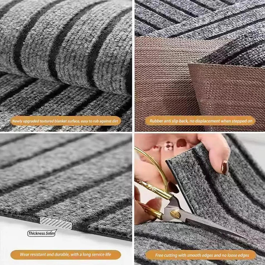 Striped Kitchen Floor Mat – Polyester Non-Slip Door Carpet Runner