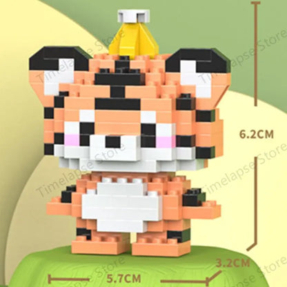Cute Animal Mini Building Blocks Kit – DIY Micro Brick Figures for Girls