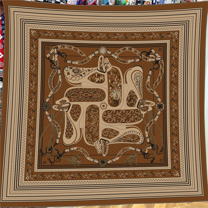 Luxury Silk Cashmere Square Scarf for Women – Designer Pashmina Shawl