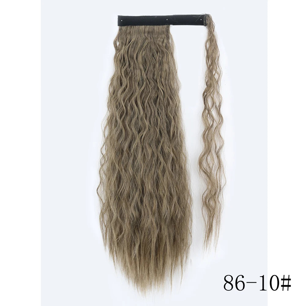 Wrap Around Ponytail Extension Synthetic Straight Hair 22-34 Inch