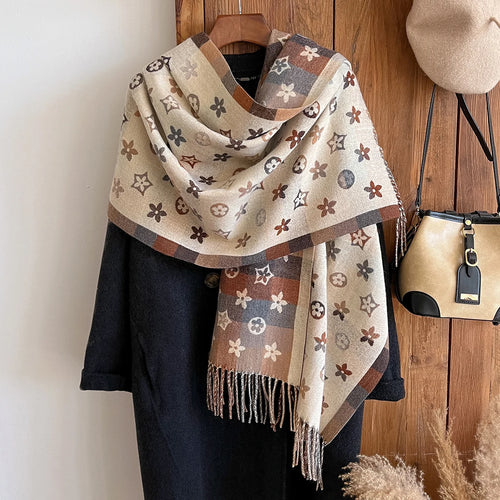 Cashmere Pashmina Shawl Scarf – Women's Winter Blanket Wrap