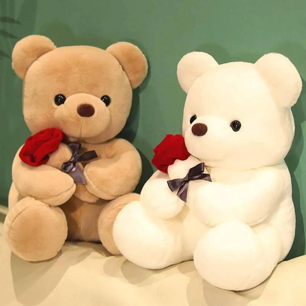 Rose Teddy Bear Stuffed Animal – Kawaii Valentine's Gift