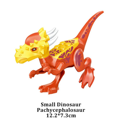 Jurassic Dinosaur Building Blocks Figures – T-Rex Raptor Triceratops MOC Models