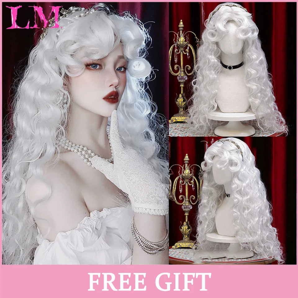 Cosplay Synthetic Wig with Bangs – Long Straight 24 Inch, Heat Resistant