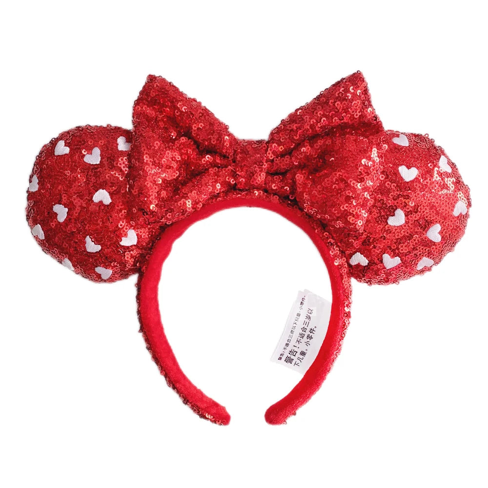Disney Minnie Mouse Ears Headband – Sequin Bow Princess & Villain Styles