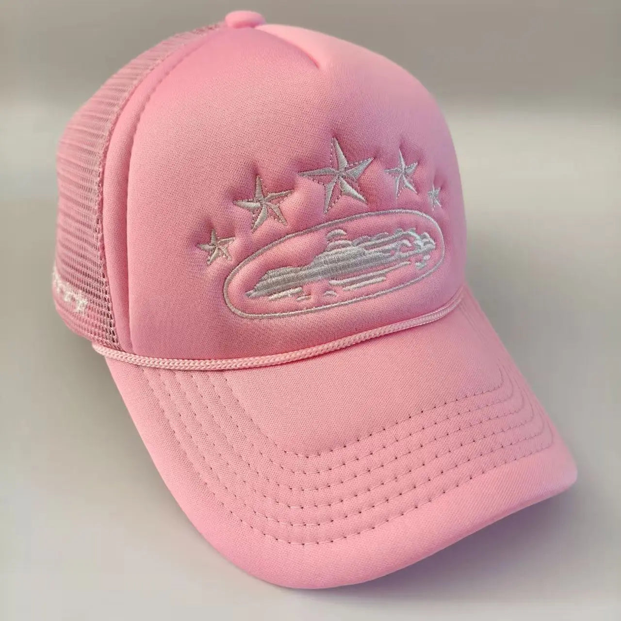 Five Star Embroidered Trucker Hat – Unisex Mesh Baseball Cap
