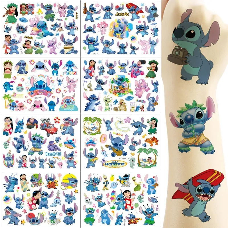 Disney Stitch Temporary Tattoo Stickers Water Transfer Kids Party