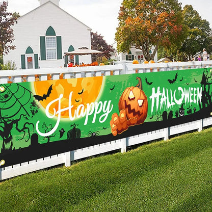 Halloween Banner Outdoor Decoration – Pumpkin Ghost Yard Sign