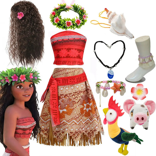 Moana Princess Costume Dress for Girls