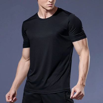 Men's Quick Dry Running T-Shirt – Loose Breathable Sport Tee