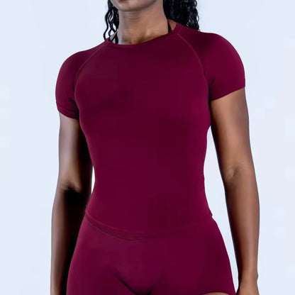 Women's Yoga Crop Top – Seamless Activewear Shirt