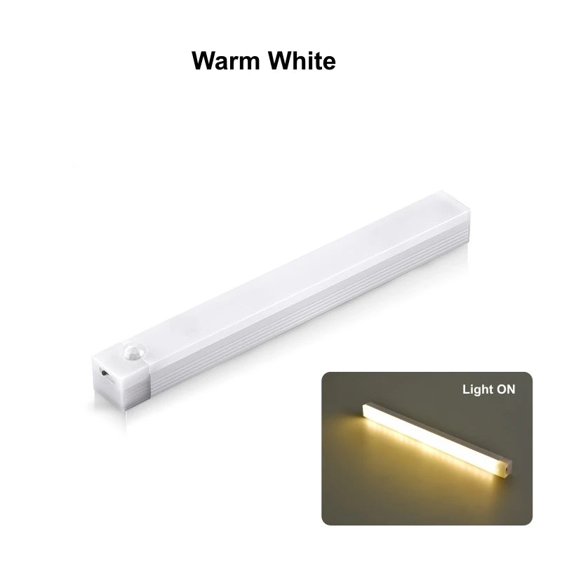 Motion Sensor LED Night Light Strip – USB Rechargeable Cabinet Bar Lamp