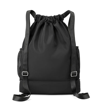 Sports Gym Drawstring Backpack with Shoe Compartment for Men & Women