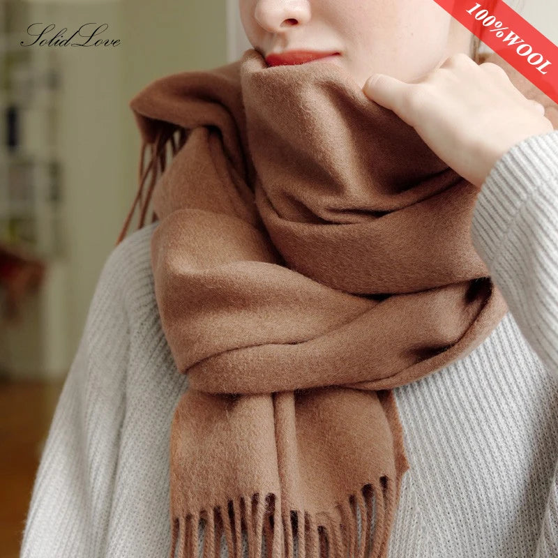 Cashmere Wool Winter Scarf for Women – Soft Wrap Shawl
