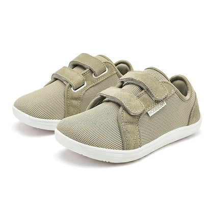 Kids Barefoot Sneakers Wide Toe Mesh Shoes with Hook & Loop Strap