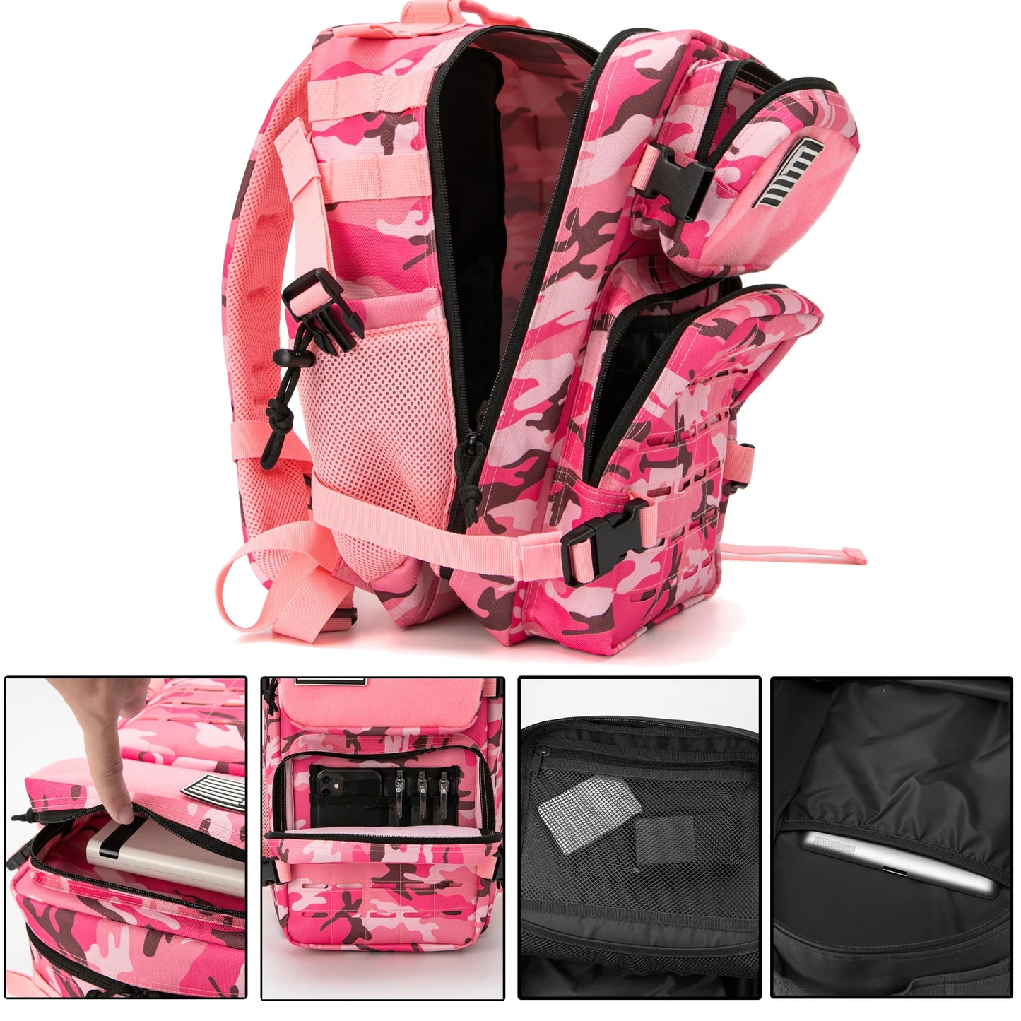 Tactical MOLLE Backpack with Dual Cup Holders – 25L & 45L