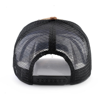 Camouflage Trucker Cap with Eagle Patch – Unisex Snapback