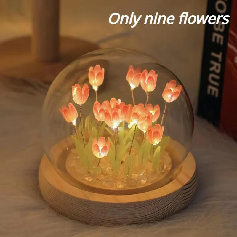 DIY Tulip Night Light Kit – Handmade LED Flower Lamp for Home Decor & Gifts