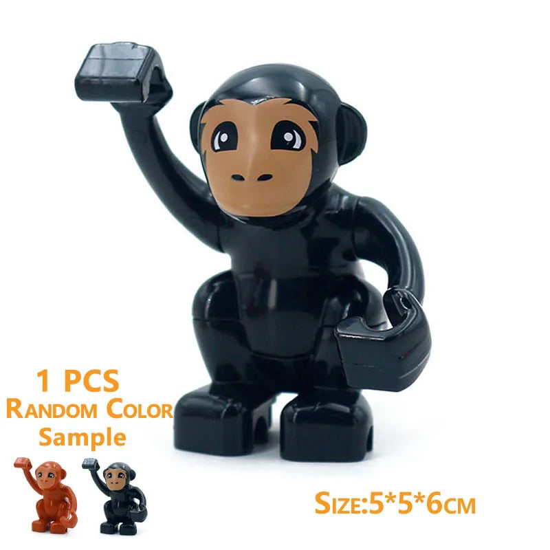 Animal Building Block Figures – Duplo-Compatible Wildlife & Farm Animals