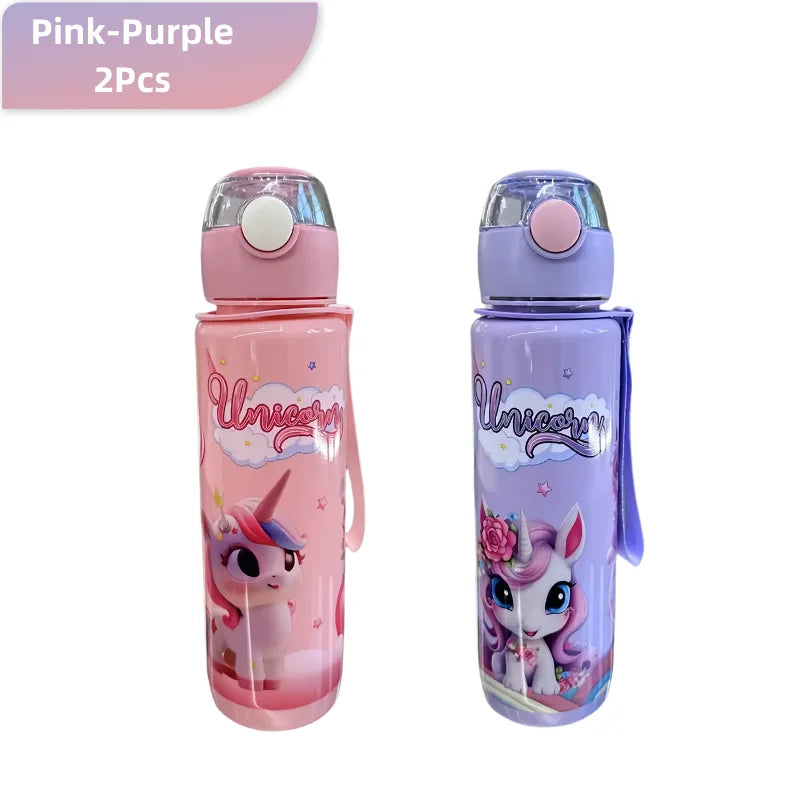 700ML BPA Free Cartoon Portable Water Bottle with Carry Ring