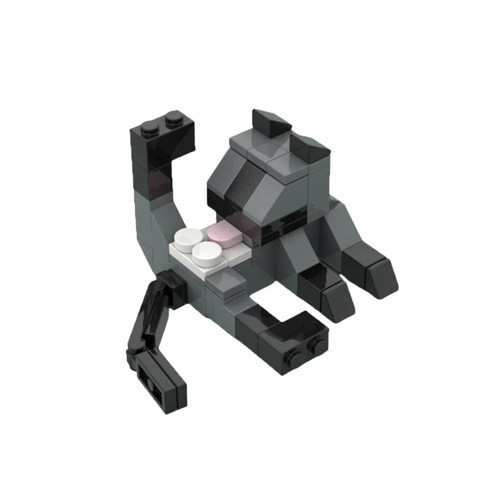 Cat Building Blocks MOC Set – Cute Animal Brick Figure for Kids