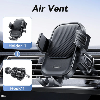 Joyroom Car Phone Holder – 360° Universal Mount for Dashboard, Air Vent & Windshield