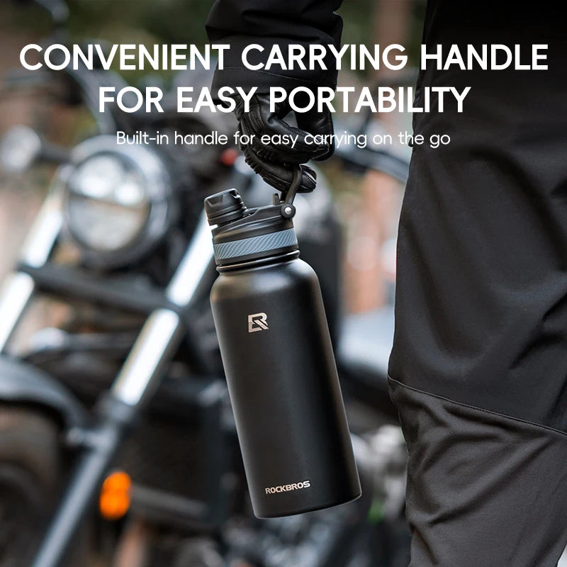 ROCKBROS Insulated Cycling Water Bottle – 18oz to 40oz Vacuum Flask