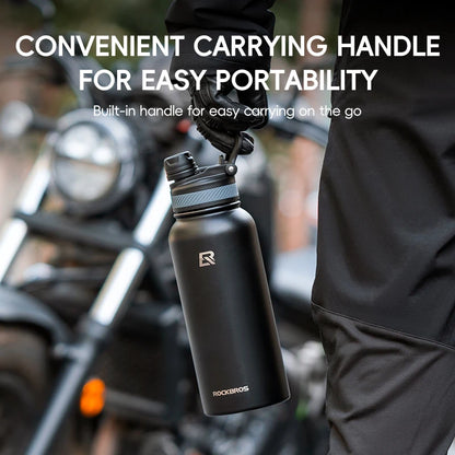 ROCKBROS Insulated Cycling Water Bottle – 18oz to 40oz Vacuum Flask