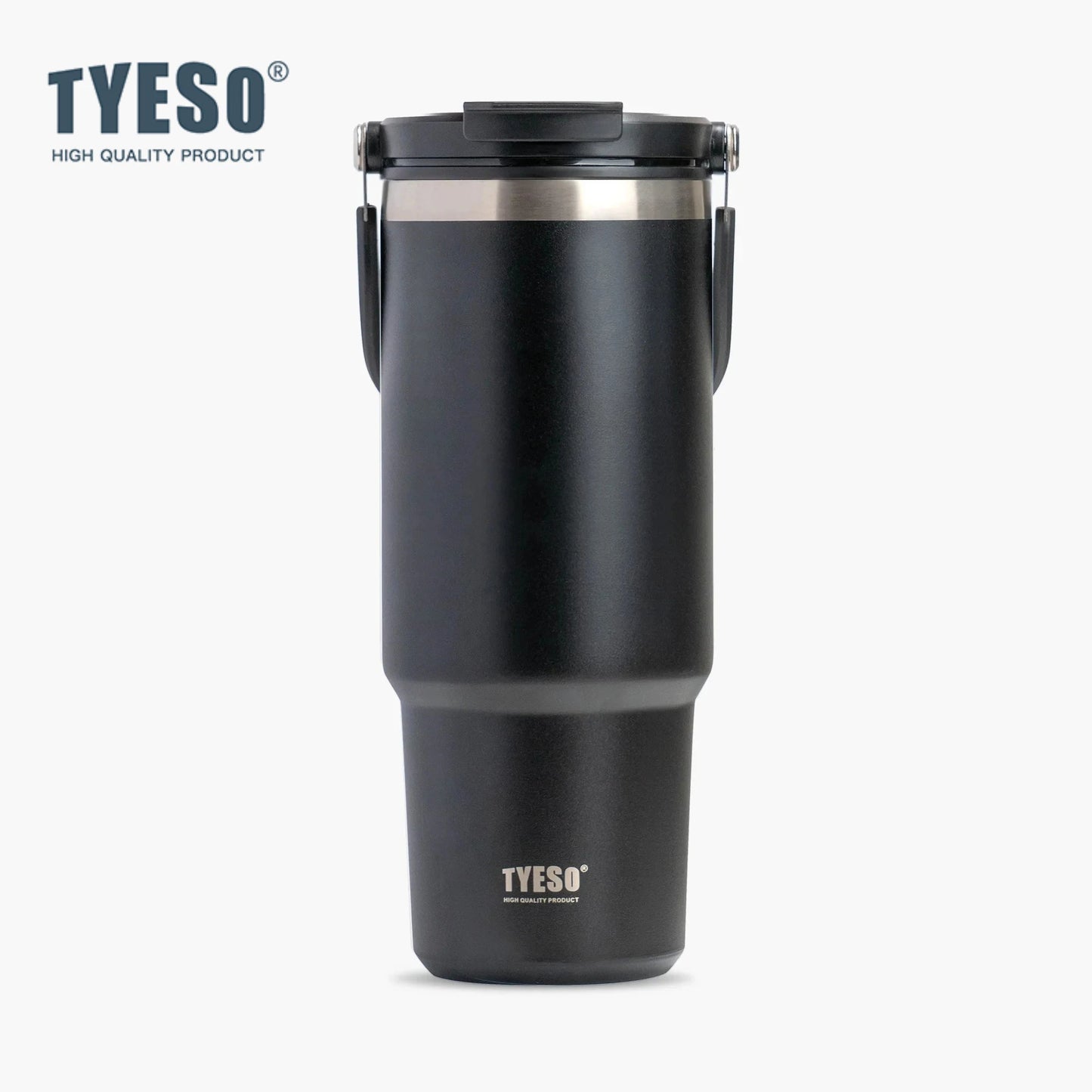 TYESO 40oz Insulated Tumbler with Handle – 1200ml Stainless Steel