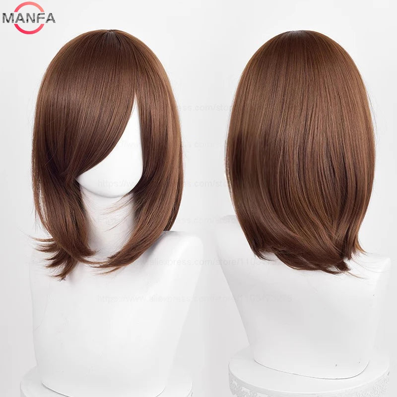 Anime Cosplay Bob Wig with Bangs – 40cm Heat Resistant, 54 Colors