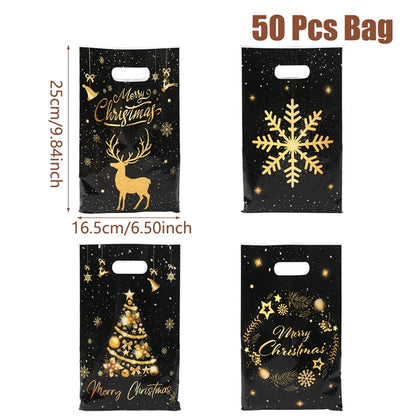 Christmas Gift Bags with Handles – Santa, Snowman & Holiday Designs