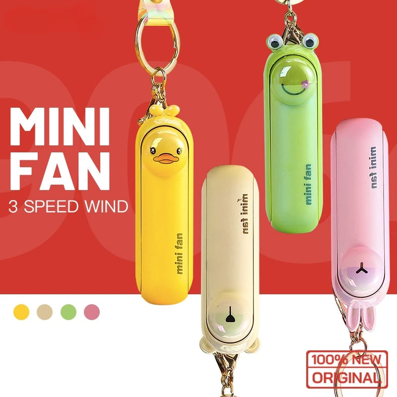 Portable Mini USB Rechargeable Handheld Fan 2-in-1 Desk & Hand Fan with Cute Design