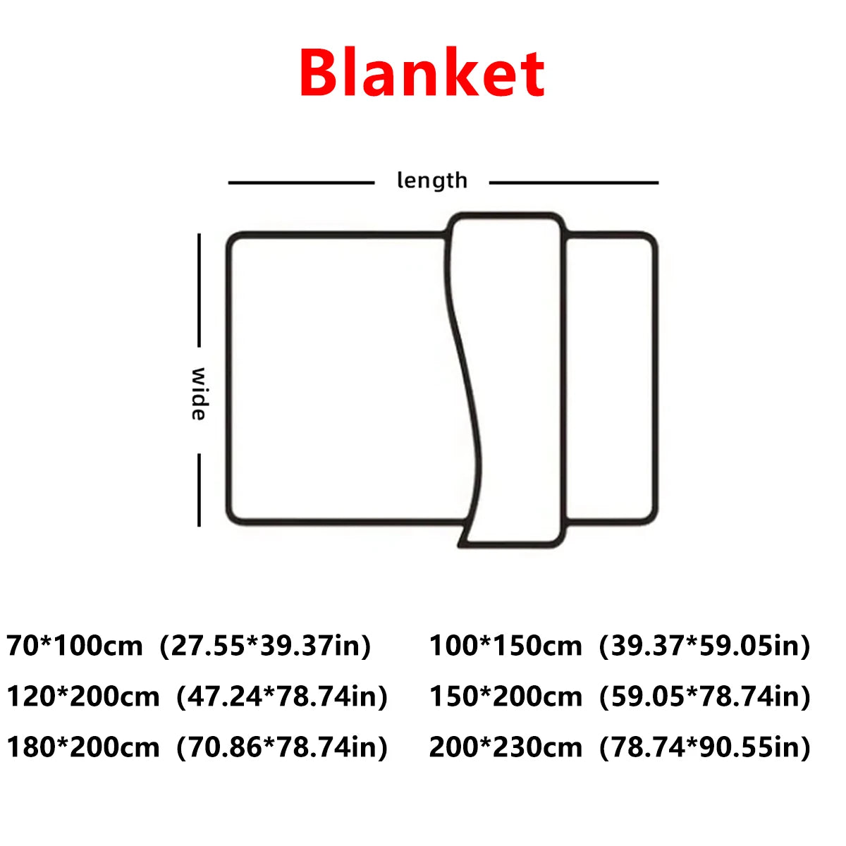 Plush Fleece Blanket – Thick Soft Solid Color, 13 Colors & 6 Sizes