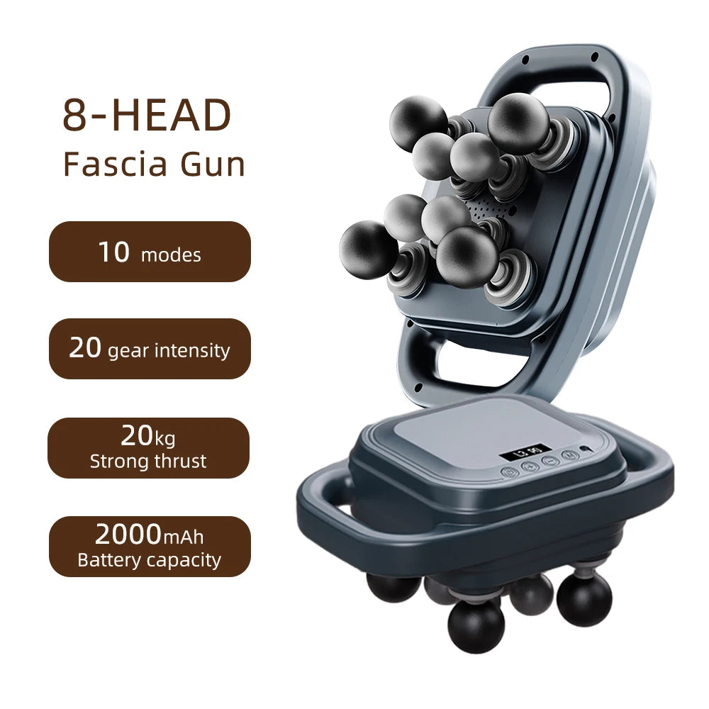 Fascia Gun Massager – Multi-Head High-Frequency Vibration