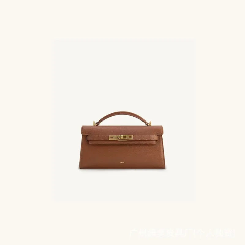 Crocodile Pattern Top Handle Clutch Bag