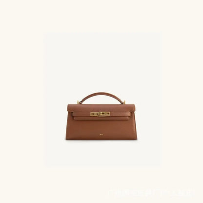Crocodile Pattern Top Handle Clutch Bag