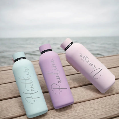 Personalized Engraved Insulated Water Bottle | Custom Name 16.9oz
