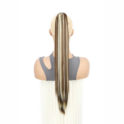 Claw Clip Ponytail Hair Extension – 24 Inch Long Straight Synthetic