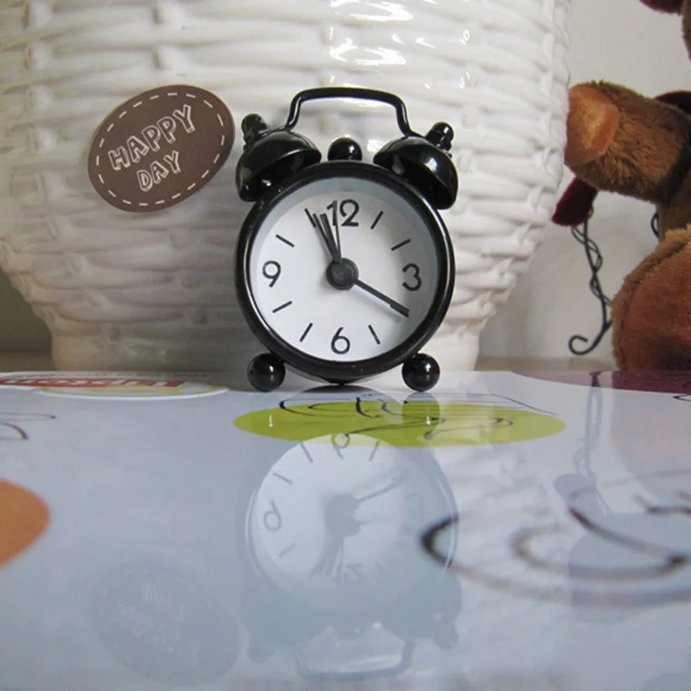 Mini Metal Twin Bell Alarm Clock – Cute Retro Desk & Room Decor